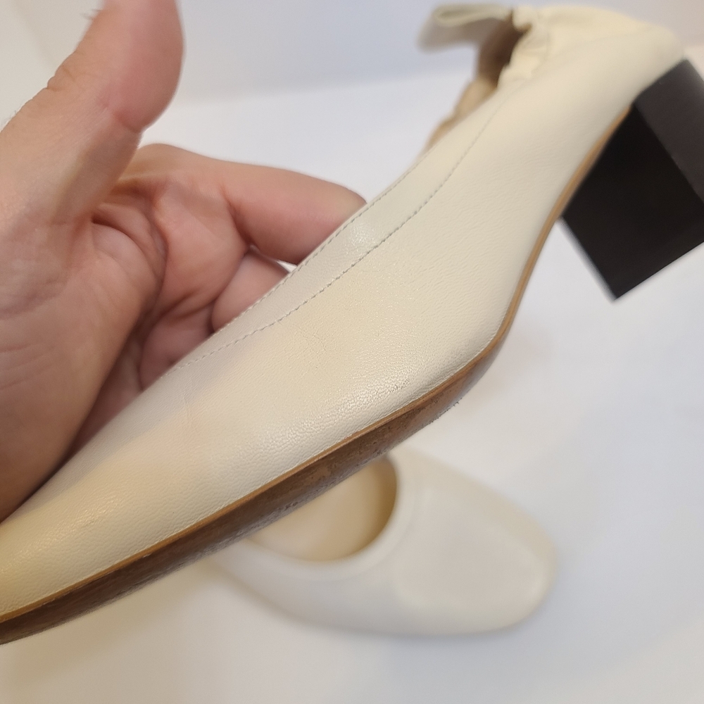 Everlane Off-White Leather Block Heel Pumps - Picture 13 of 16